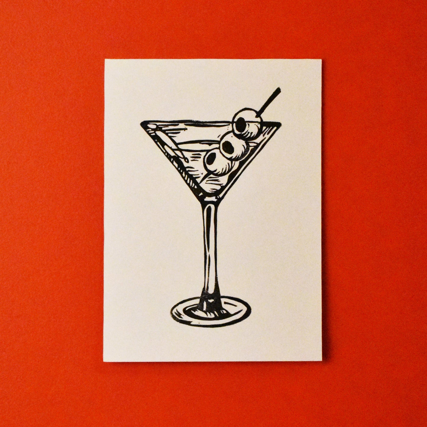 extra dirty - single linoleum print