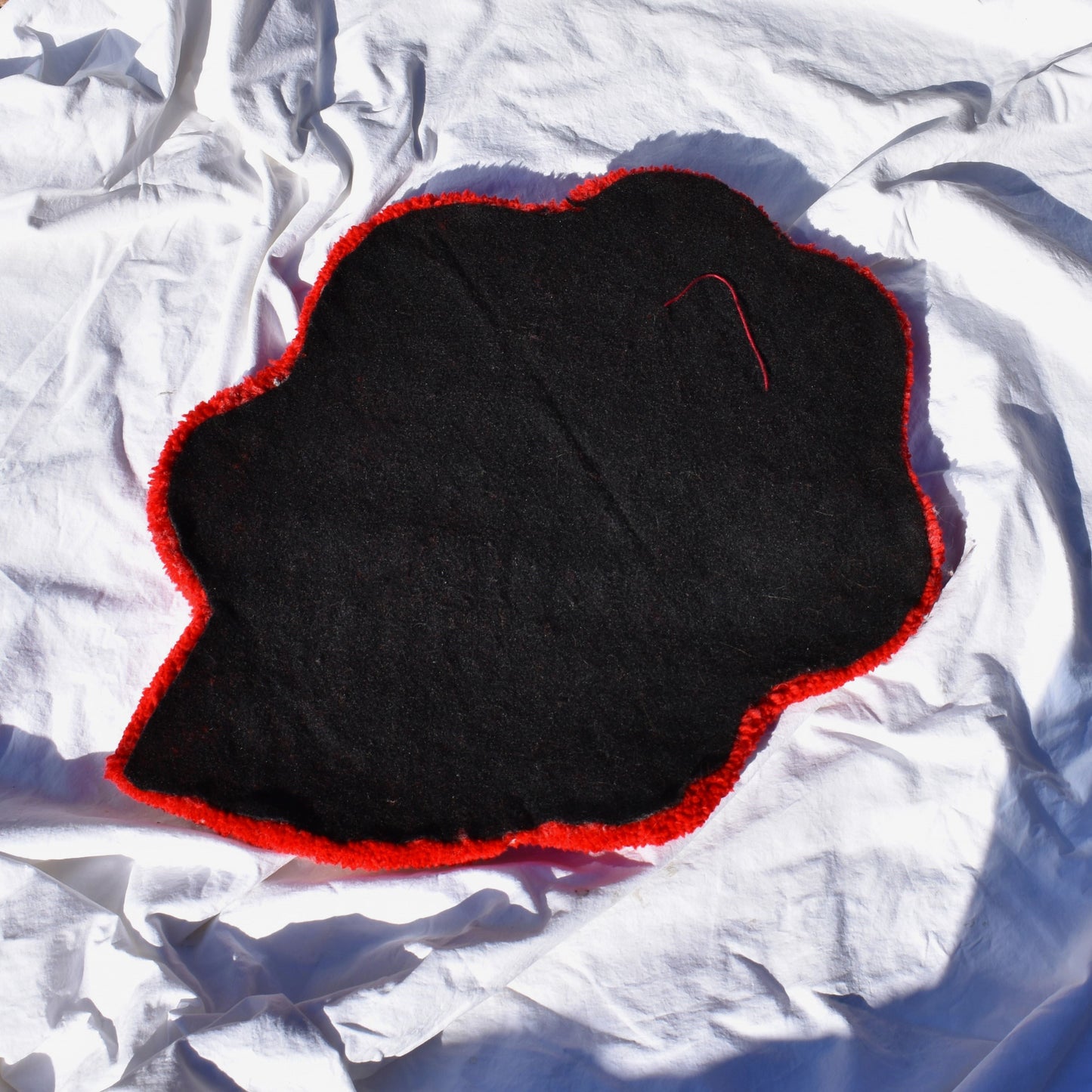 tattooed woman - hand-tufted rug or wall hanging